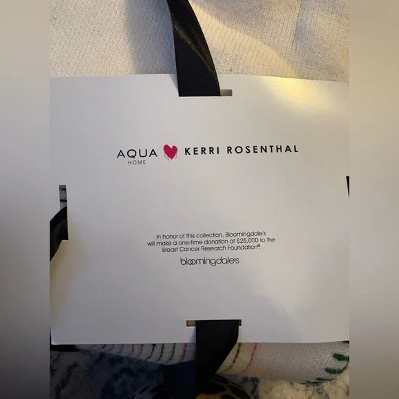 Aqua x Kerri Rosenthal Love Rules Embroidered Throw Blanket and Pillow - Picture 12 of 12